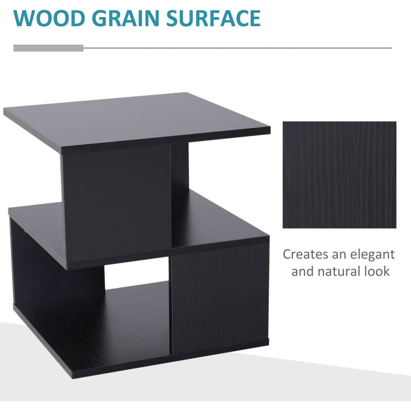 2 Tier Square Coffee Table with Storage