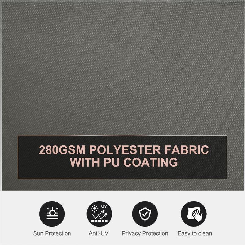 Double Pull Out Side Awning, 6 x 2m