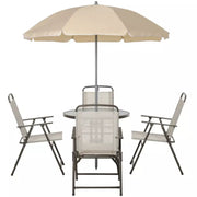 Garden Table and Chairs With Parasol Outdoor Patio Dining Set 