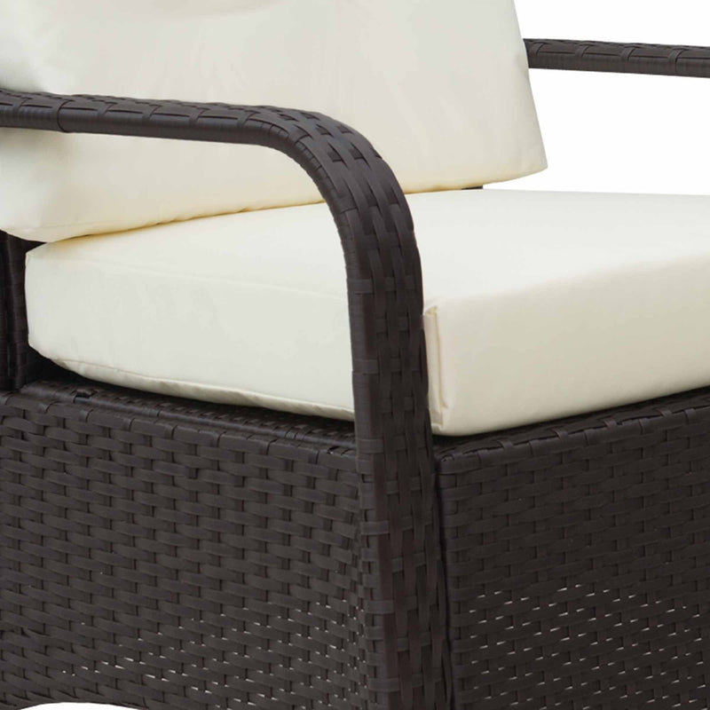 2 Seater Rattan Bistro Set with Cover