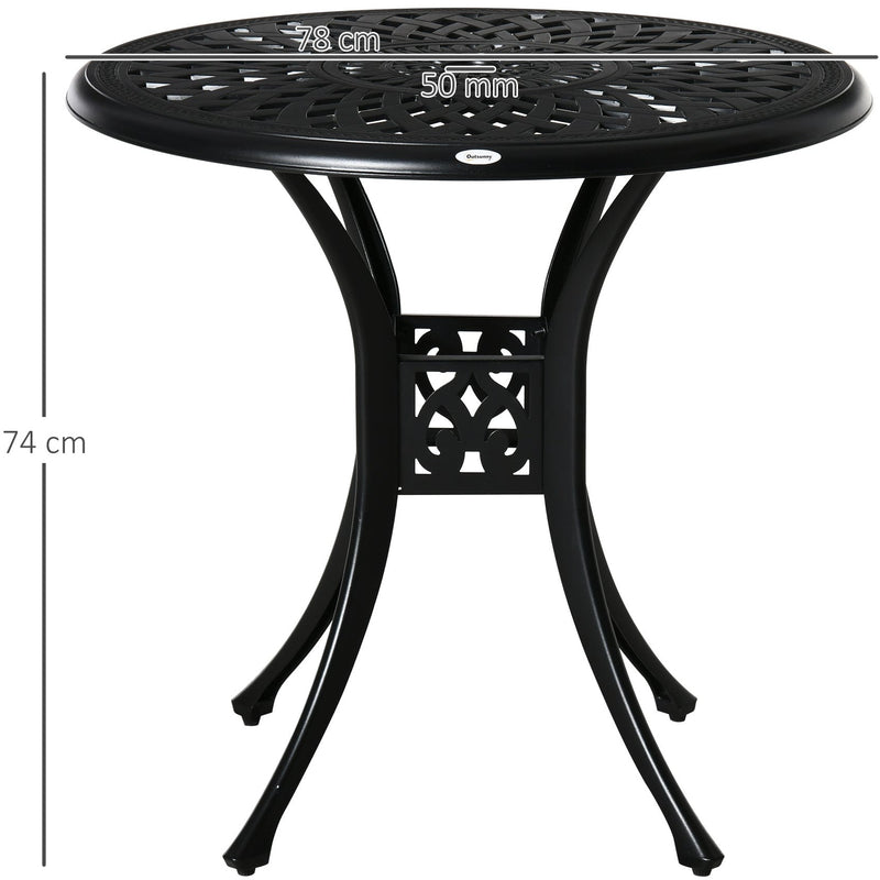Round Garden Table with Parasol Hole