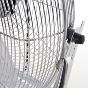 20" Chrome High-Velocity Floor Fan: 3-Speed, 100W Homcom