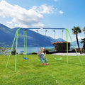 Metal Swing & Seesaw Set, Double Seats, Adjustable Outsunny
