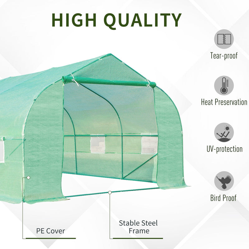 Greenhouse Entry Ramp Buy Walk in Tunnel Greenhouse, Windows & Door, 6x3M, Garden — Opal Retail