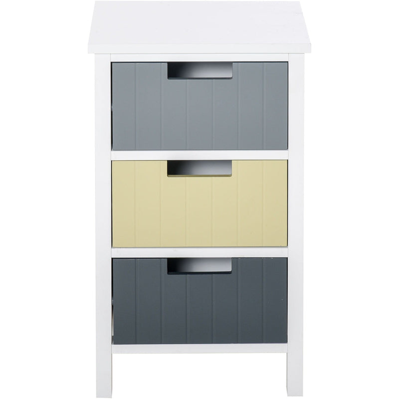 3 Drawer Storage Tower, Wood Top, Bedroom/Nursery/Hallway