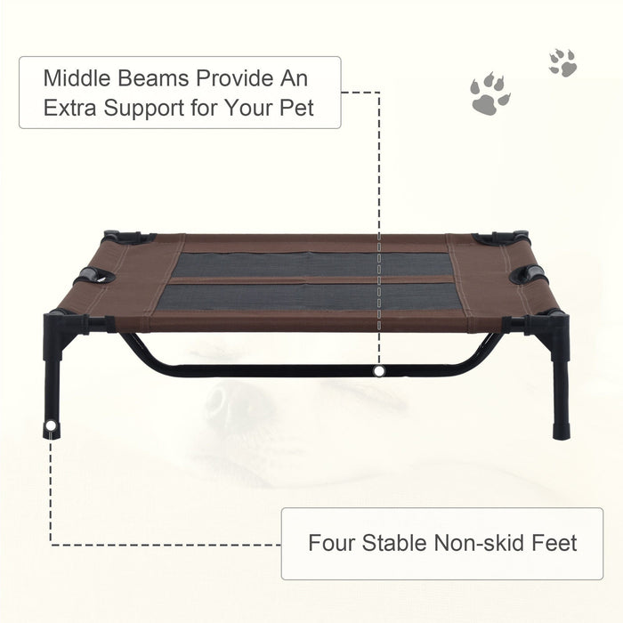 Large Elevated Portable Pet Bed, Outdoor/Indoor, Metal Frame