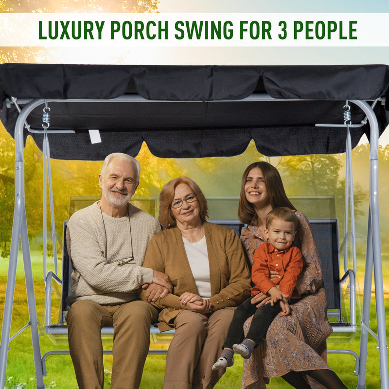 3 Seater Swing Chair Outsunny