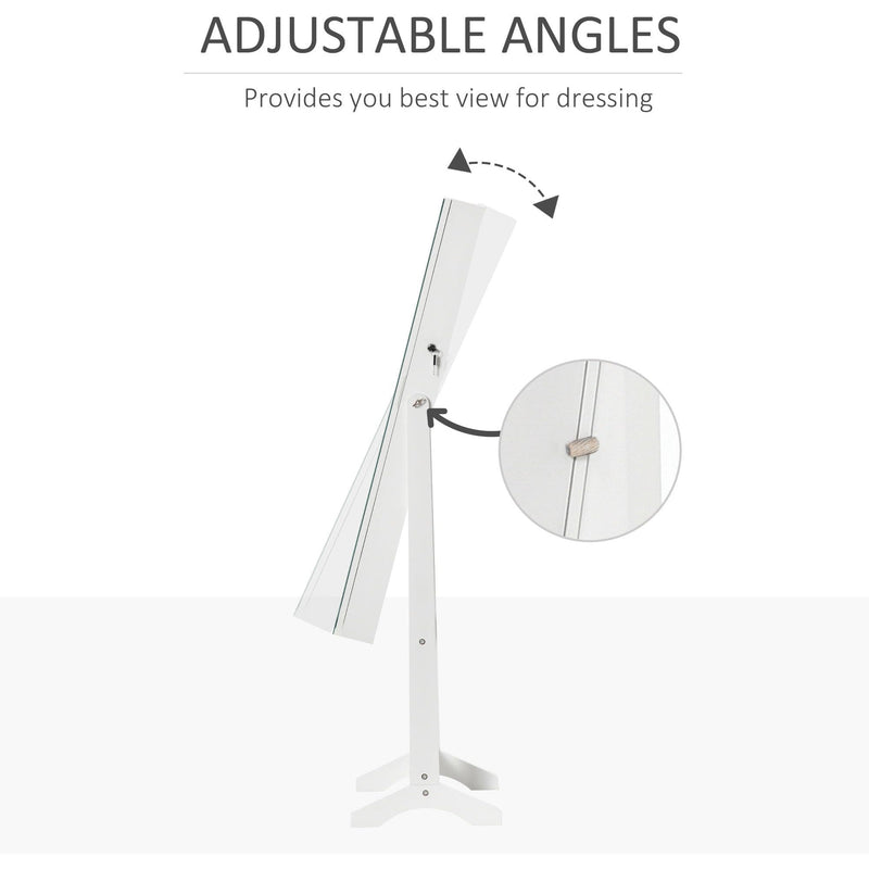 Lockable Jewellery Cabinet, Full-Length Mirror, Bedroom Decor