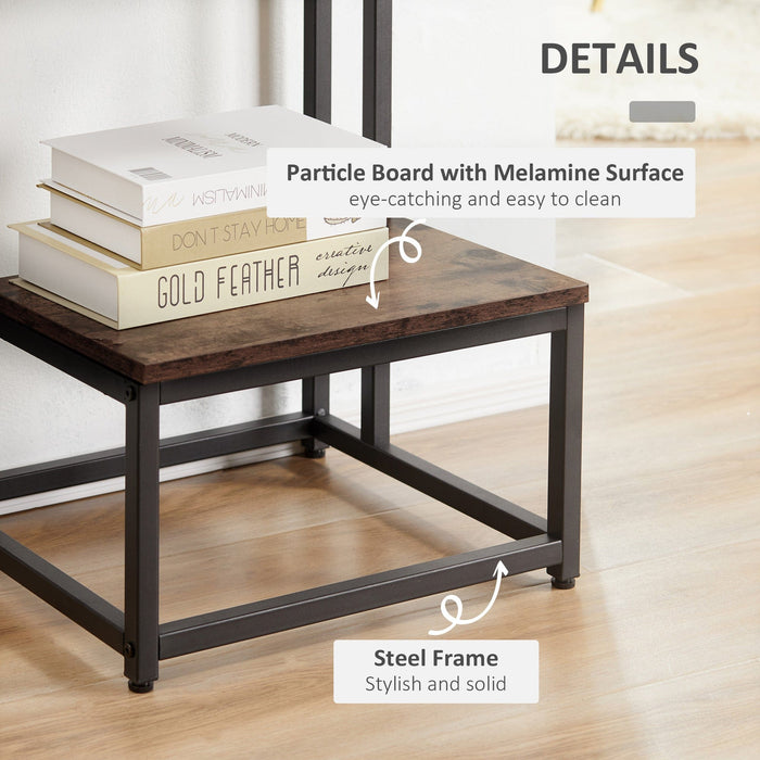 Rustic Brown Double Layer End Table