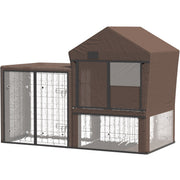 Brown Rabbit Hutch Cage Cover Pawhut