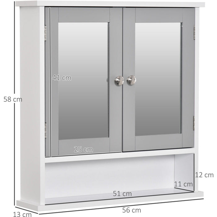 Wall Mounted Bathroom Cabinet with Mirror With Shelf