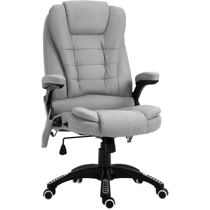 Grey High Back Executive Heated Massage Chair