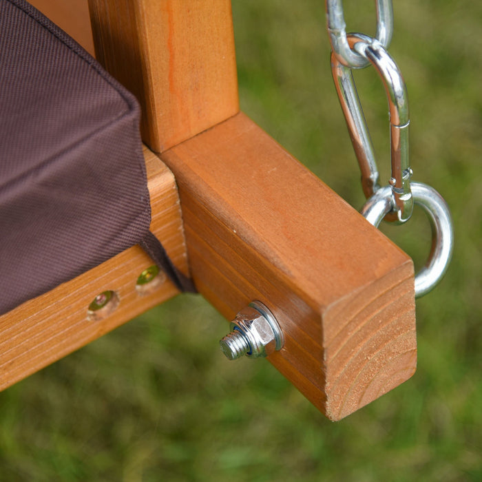 3 Seater Garden Swing Chair With Canopy, Padded Cushions