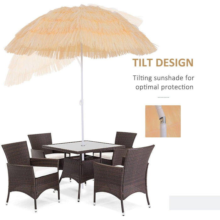 Hawaiian Beach Sun Parasol, Tilt, Crank