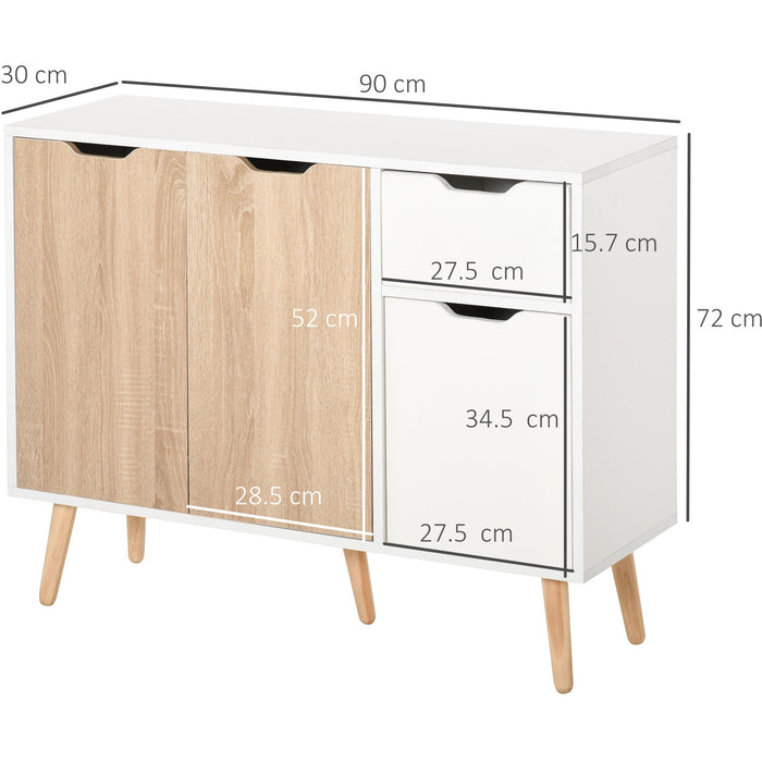 White Scandi Style Storage Cupboard