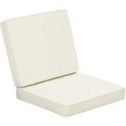 Outsunny Set of 2 Garden Seat and Back Cushion Set, Replacement Cushions for Outdoor Furniture with Seat Cushion and Back Cushion, Cream White Outsunny