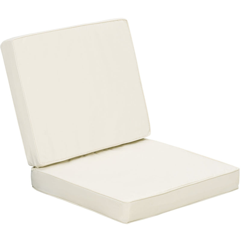 Outsunny Set of 2 Garden Seat and Back Cushion Set, Replacement Cushions for Outdoor Furniture with Seat Cushion and Back Cushion, Cream White Outsunny