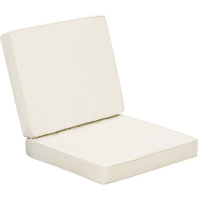 Outsunny Set of 2 Garden Seat and Back Cushion Set, Replacement Cushions for Outdoor Furniture with Seat Cushion and Back Cushion, Cream White Outsunny