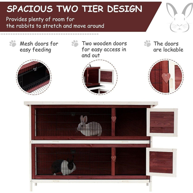 Large Wooden Rabbit Hutch