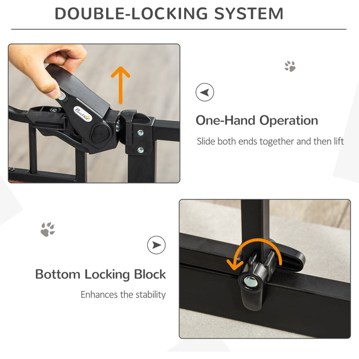 Pet Safety Gate with Door (74-105cm)