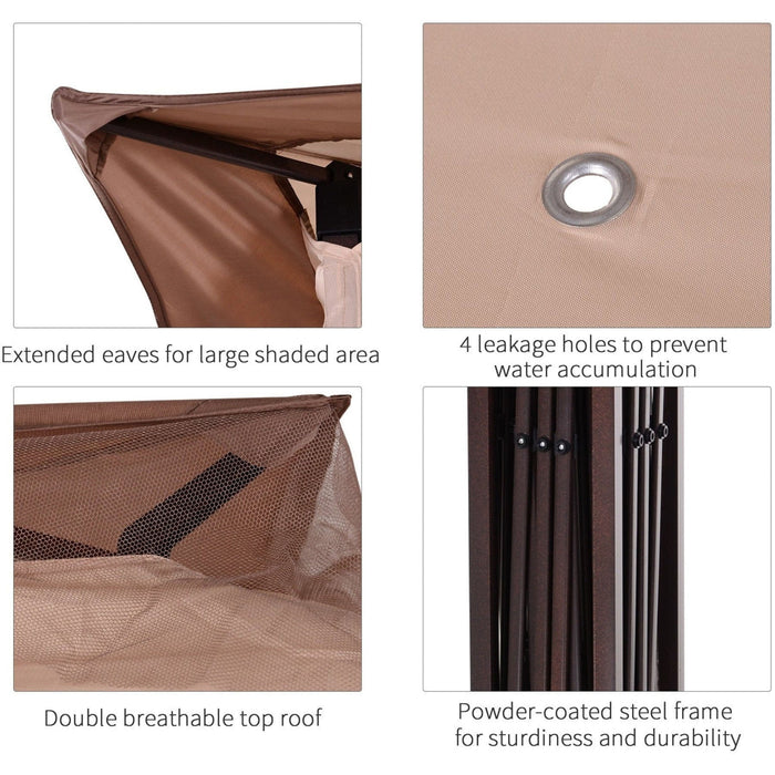 3x3 Pop Up Gazebo With Curtains, UV & Waterproof Canopy