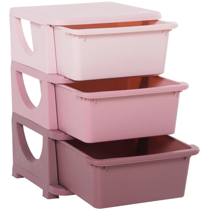 Plastic Storage Drawers For Toys (Curved Edges)