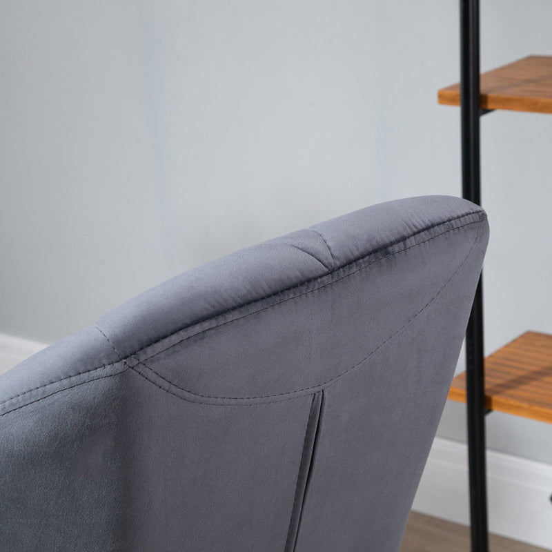 Set of 2 Grey Bar Stools With Backs