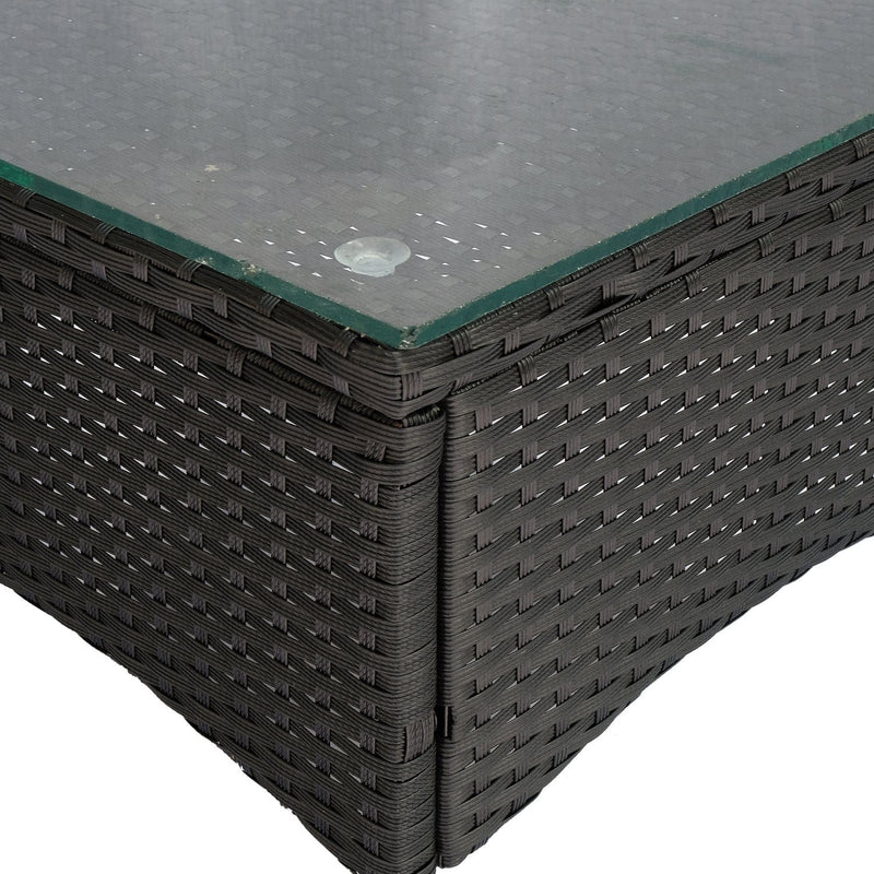 2 Seater Rattan Sofa Set with Table