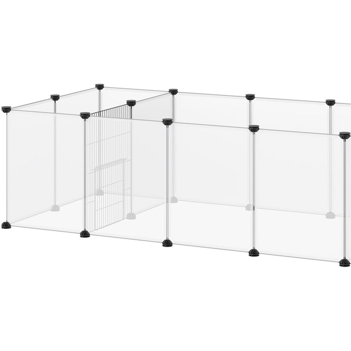 White DIY Metal Pet Playpen: 18 Panels