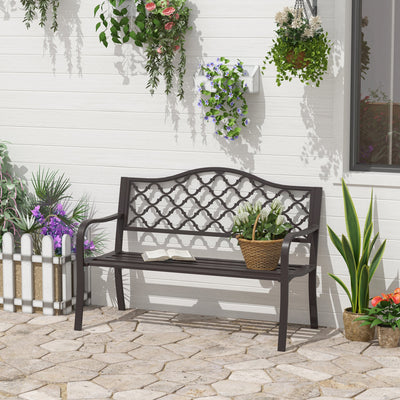 Antique Cast Iron Garden Bench Outsunny