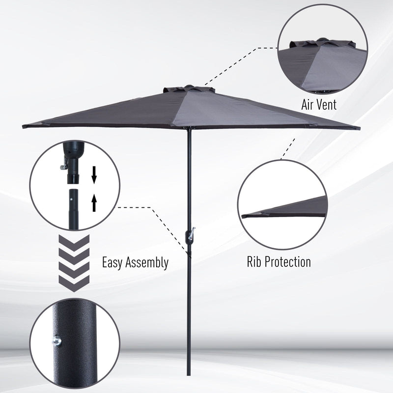3m Half Parasol Umbrella - No Base