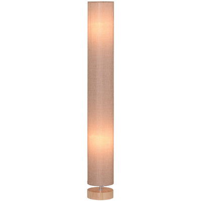 Modern Floor Lamp, 47-Inch, Fabric Linen Shade Homcom