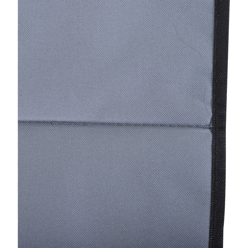 Outsunny Set of 2 Foldable Garden Beach Chair Mat Lightweight Outdoor Sun Lounger Seats Adjustable Back Metal Frame PE Fabric Head Pillow, Grey Outsunny
