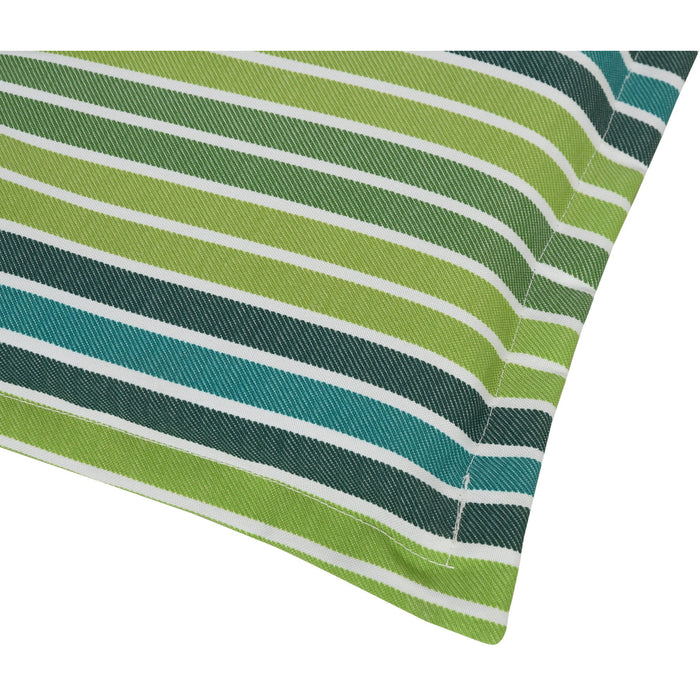 2pc Green Striped Chair Cushion Set