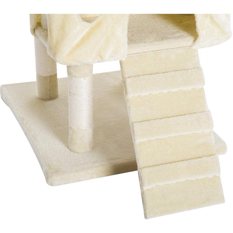 181cm Multi-Level Cat Tree, Sisal Scratching Post, Beige