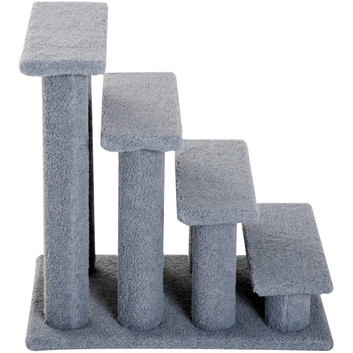 Grey 4-Step Pet Stairs (63.5x43x60cm)