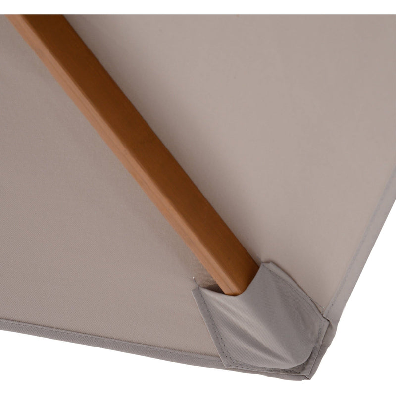 2.5m Wooden Garden Parasol - Sun Shade, Patio Canopy