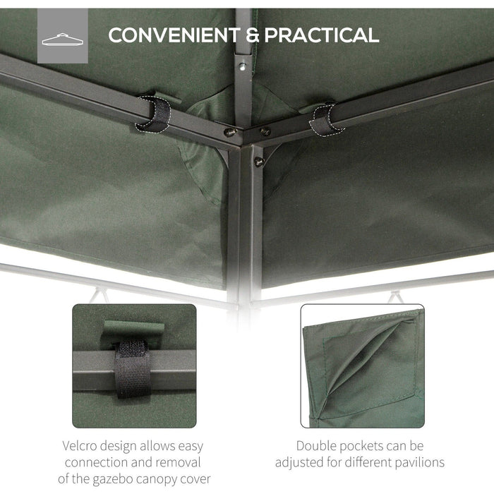 Waterproof Gazebo Canopy Replacement 3x4m (Top Only)