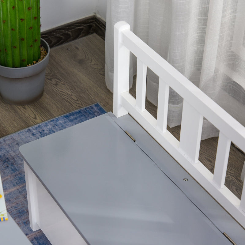 Kids Table and Chair Set With Storage Bench, 4-Piece