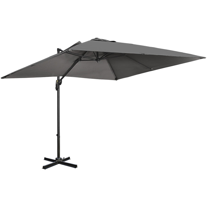 2.7x2.7m Cantilever Parasol - Dark Grey