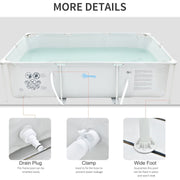 8ft Steel Frame Pool Set, Filter Pump, Rust Resistant Outsunny