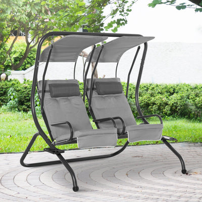 Canopy Swing Seat, Modern Garden Swing Seat, Outdoor Outsunny