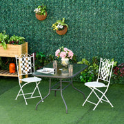 Outsunny Garden Table, Metal Frame, Grey Outsunny