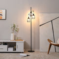 Industrial Floor Lamp, 3 Lights, Dimmable, Metal Shades Homcom