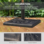 Square Parasol Base, 15kg, Bronze Outsunny