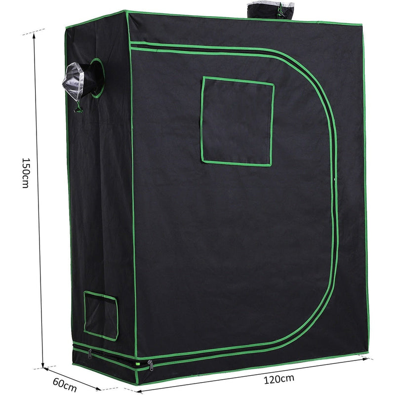 Mylar Hydroponic Grow Tent, 600D Oxford, 120 x 60 x 150cm