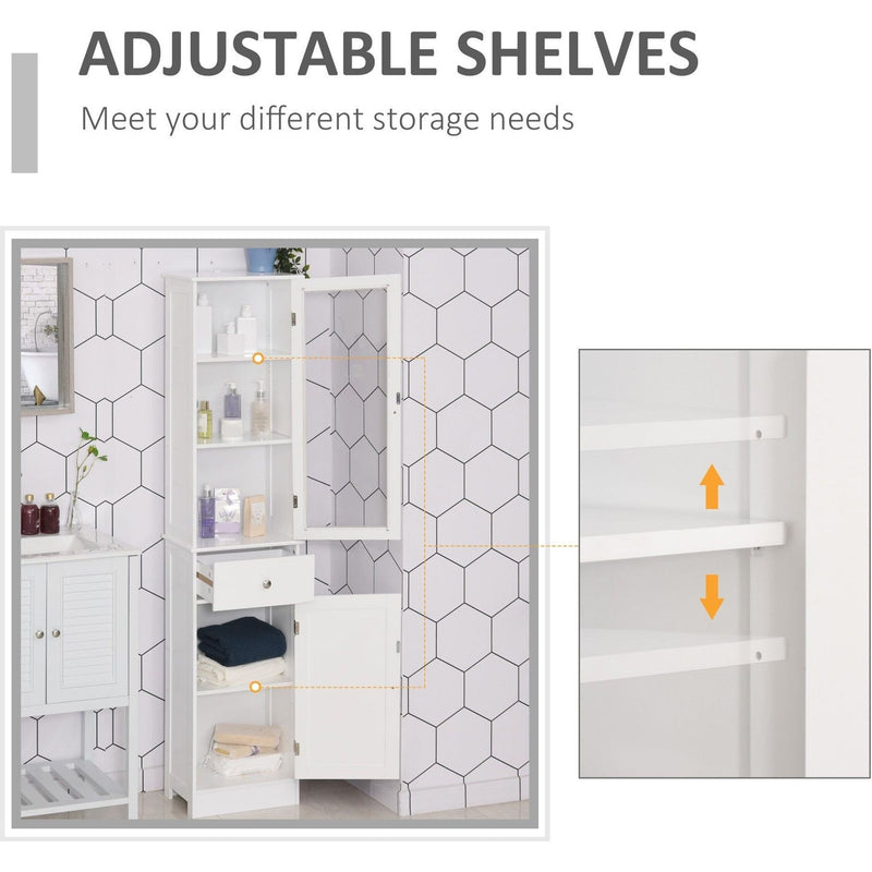 Tall Slim Bathroom Storage Cabinet, 171.5H x 40L x 27Wcm