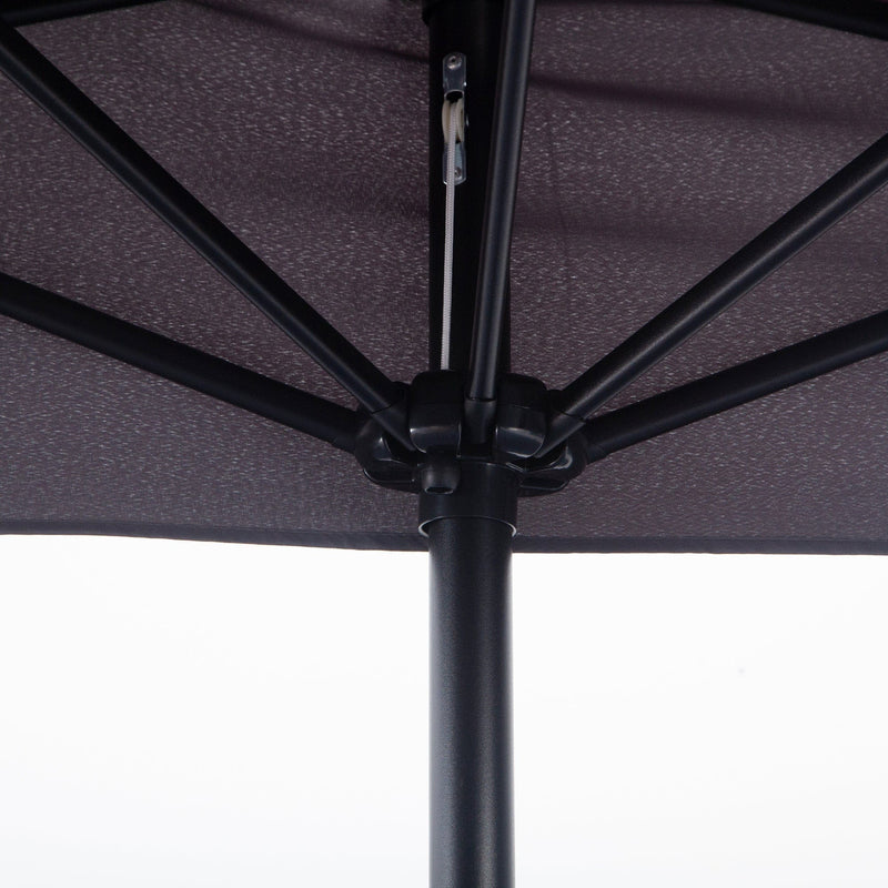 2.7m Half Parasol for Balcony - 5 Steel Ribs Outsunny