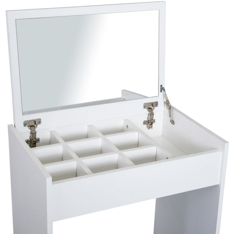 Dressing Table With Flip up Mirror and Stool