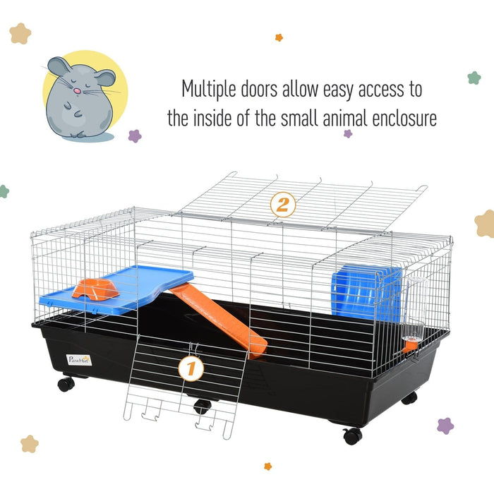 Cage For Small Animal, Blue/Orange